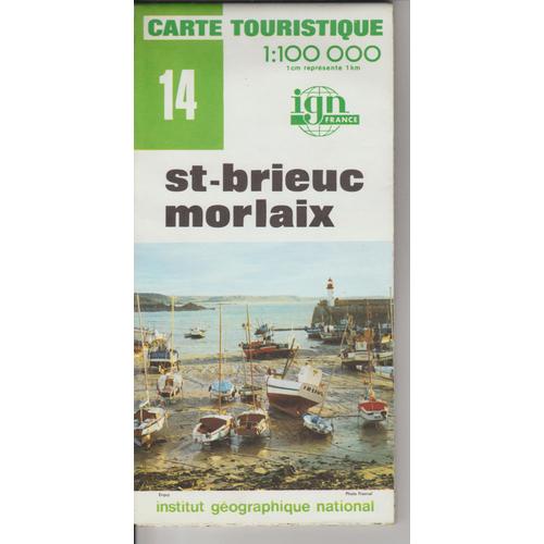 Carte Ign 1:100 000 Saint-Brieuc Morlaix 14