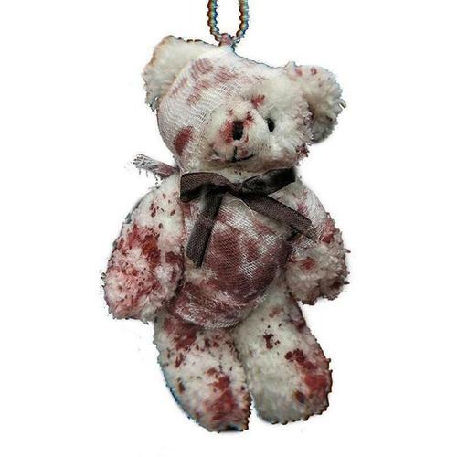 Porte-Clés Ours Sanglant, Jouet En Peluche Punk Pour Sacs, Créatif, Mode Cool, Voiture, Accessoires, Cadeau Poupée Animal D'halloween