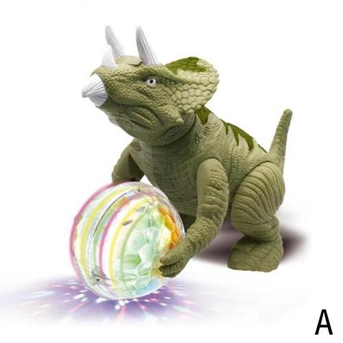 Jouet De Course De Dinosaures, Lumière Rotative Électrique, Musique, Dragon, Éclairage, Animaux Rugissants, Modèle D'Animaux, Cadeaux D'Anniversaire Pour Enfants