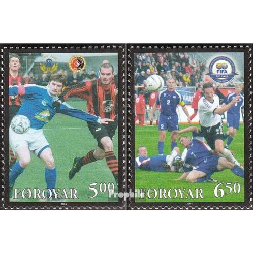 Danemark-Îles Féroé 499-500 (Complète Edition) Oblitéré 2004 100 Années Fifa