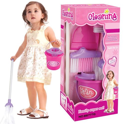 Simulation De Maison Pour Enfants, Ensemble De Mini Outils De Nettoyage Et De Vadrouille, Jouets, 5 Pièces