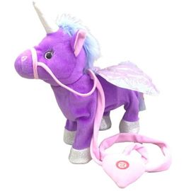 Jouet En Peluche Licorne De Marche Électrique Drôle 35cm, Jouet Animal En Peluche, Musique Électronique, Jouets Licorne Pour Enfants, Cadeaux De Noël
