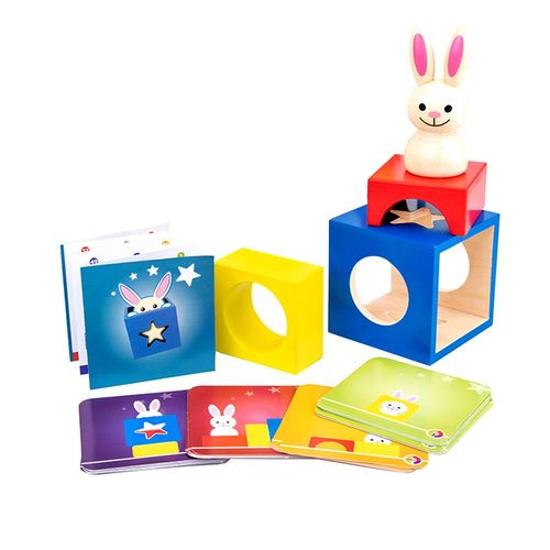 Boîte Magique En Bois Avec Lapin, Jeu De Magie, Cache-Cache, Jeu De Cervicales, Jouets En Bois, Cadeaux Pour Enfants, Nouvelle Collection