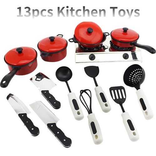 Ensemble De Jouets De Cuisine Pour Enfants, 13 Pièces, Articles De Cuisine, Casseroles, Poêles, Plats, Ustensiles De Cuisine, Jouet Éducatif Pour Bébé