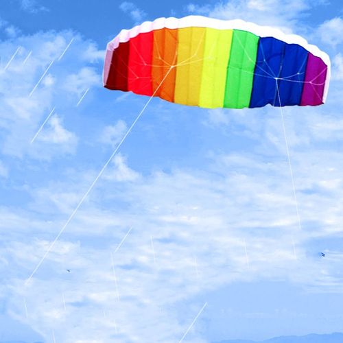 Cerf-Volant Géant Double Ligne Parafoil De Haute Qualité 1.4/2.5m, Cerf-Volant Souple Avec Sac De Rangement De Ligne De Contrôle, Jouets De Plein Air, Cerfs-Volants De Plage De Sport