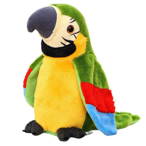 Jouet En Peluche Pour Animal De Compagnie, Perroquet Parlant Mignon, Enregistrement Répétitif, Ailes Ondulées, Oiseau En Peluche Électronique, Cadeau Pour Enfant