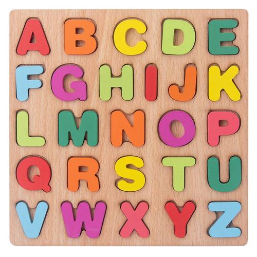 Planche De Puzzle En Bois De 20cm, Jouets, Alphabet, Nombres, Puzzle 3d, Jouet Éducatif Précoce Pour Enfants, Jeu Familial Avec Lettres Assorties