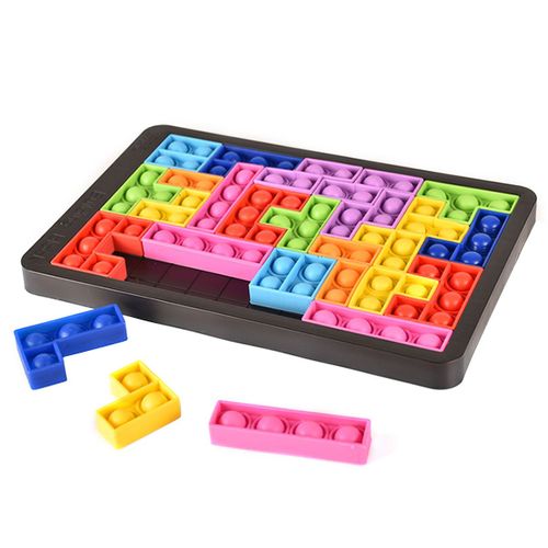 Puzzle Tetris Simple Pour Enfants, 27 Pièces, Jeu Éducatif, Anti-Stress, À Fossettes