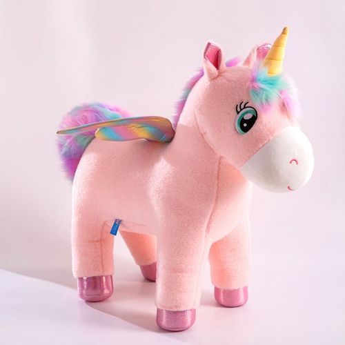 Peluche Licorne Ailes Arc-En-Ciel, Jouet Unique Et Mignon, 40cm, Animal En Peluche, Poupée, Cheveux Doux, Cheval Volant, Jouet Pour Enfant, Cadeau De Noël