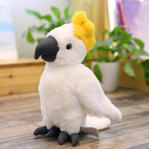 Perroquet Oiseau En Peluche 25cm, Jouet En Peluche Pour Enfants, Cadeau Pour Maison, Table, Canapé, Voiture, Décor De Jardin