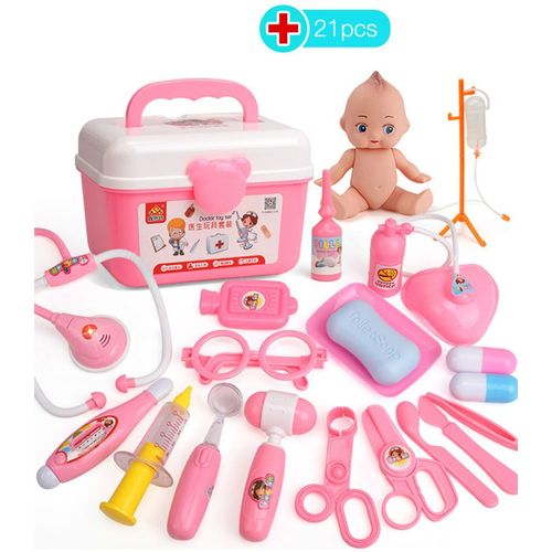 Ensemble De Jouets Pour Enfants, 21 À 31 Pièces/Ensemble, Jeu De Rôle, Médecin, Infirmière, Valise Portable, Kit Médical, Cosplay
