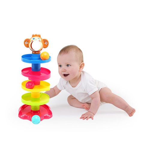 Puzzle De Tour Pour Enfants, Boule Roulante, Clochette, Empileurs, Jouets De Développement Pour Enfants, Train De La Capacité De Réflexion Et De Fonctionnement Du Bébé