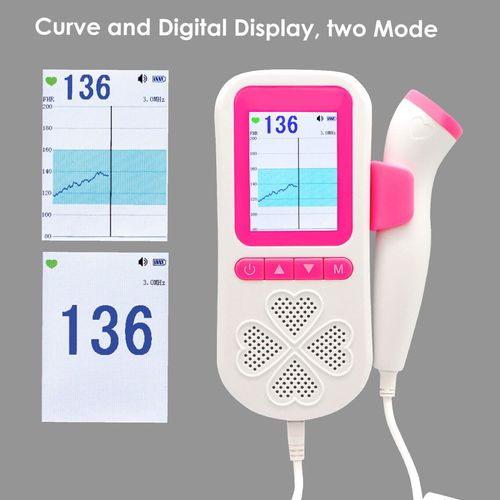 Moniteur De Fréquence Cardiaque Portable Pour Bébé, 2.5 Mhz, Sans Radiation, Dopplse F?tale, Moniteur Pour Soins De Grossesse