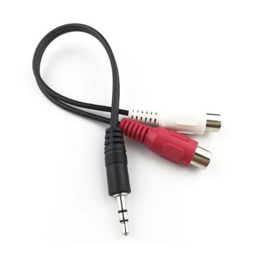 Câble d'extension stéréo mâle vers 2 RCA femelle 20cm 3.5mm, câble d'extension Audio de voiture, faisceau de fils noir blanc rouge