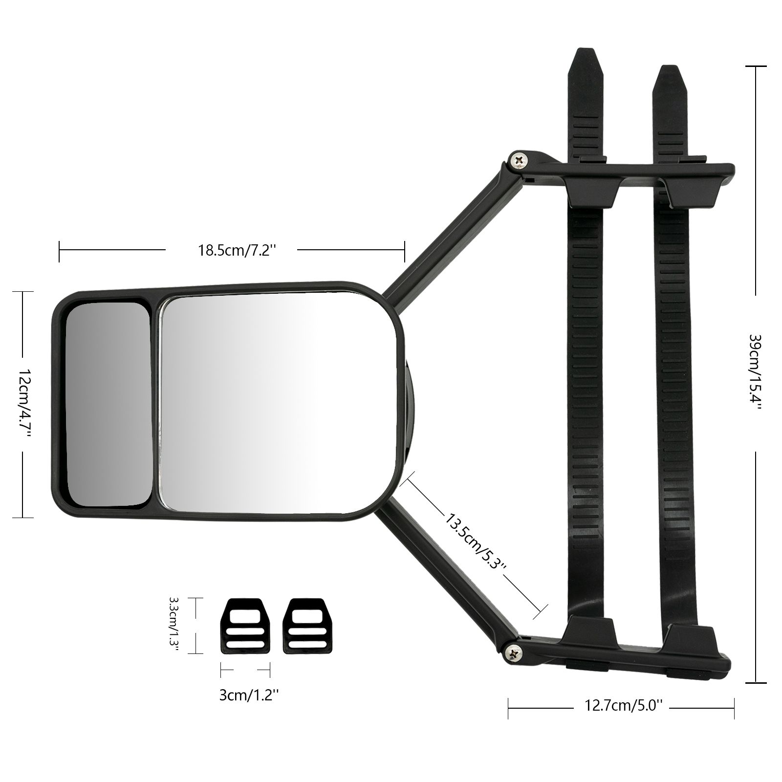 Miroir De Remorquage Rglable Pour Remorque, Extension D'ail... - 2