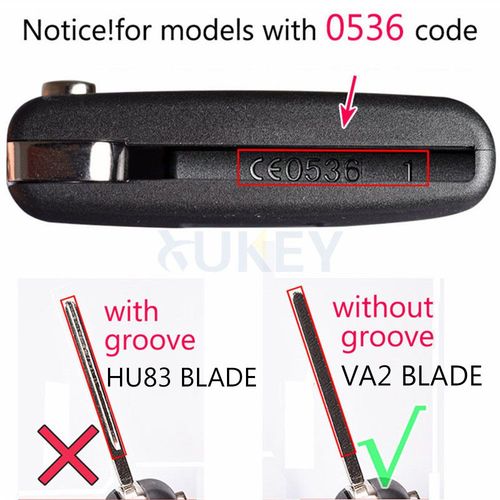 Coque De Clé Télécommande À 3 Boutons, Étui Pour Clé De Voiture Va2 Lame Ce0536, Pour Peugeot 308207307 3008 807 Citroen C2-C4