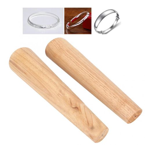 Bâton De Mesure Pour La Fabrication De Bracelets En Bois Dur, Outil D'emballage De Fil De Mandrin Rond, Bâton De Mesure De Doigt De Taille De Bijoux 2 Pièces