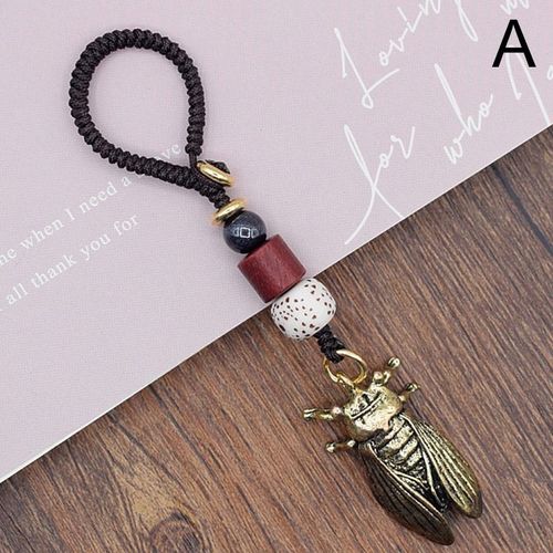 Porte Clés Porte Monnaie Vintage En Laiton, Pendentif Fait À La Main, Corde Porte Bonheur Feng Shui, Bijoux Suspendus, Pièces Des Anciens Cinq Empereurs, Porte Clés De Voiture