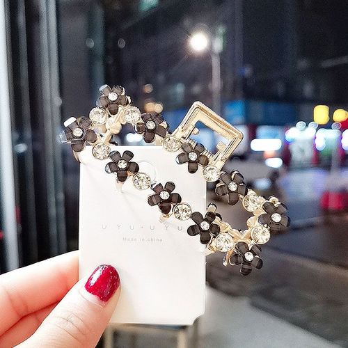 Pinces À Cheveux Géométriques En Forme De Crabe Pour Femmes, En Métal, En Forme De Fleur Colorée, Épingles À Cheveux En Alliage, Grand Accessoire Pour Filles 