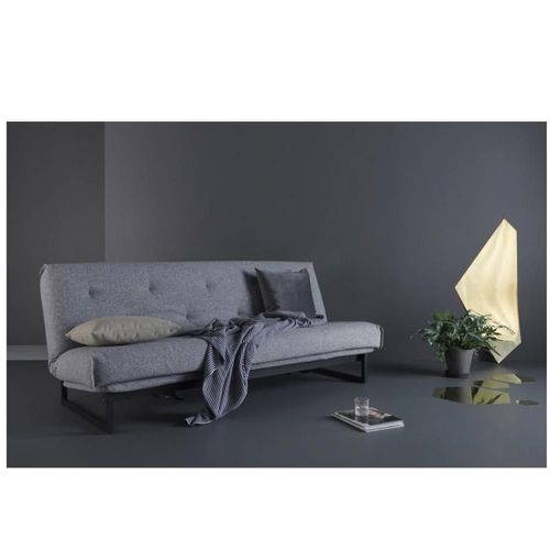 Innovation Living Canapé Clic-Clac Convertible Fraction Lit 140*200 Capitonné Tissu Twist Granite