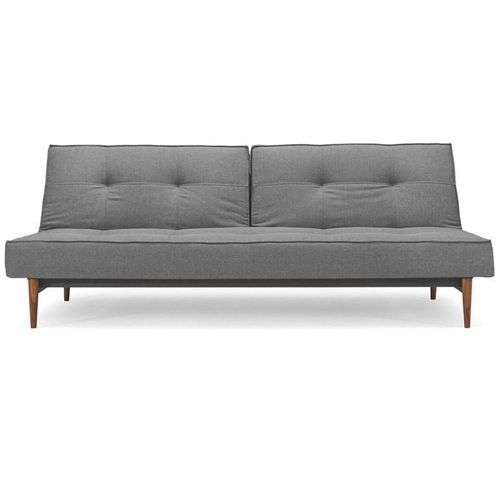 Innovation Living Canape Splitback Styletto Convertible Lit 115*210 Cm Piétement Noyer Tissu Flashtex Dark Grey