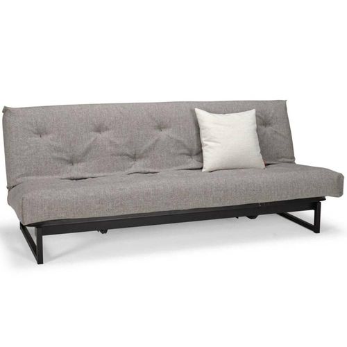 Innovation Living Canapé Clic-Clac Convertible Fraction Lit 140*200 Capitonné Tissu Mixed Dance Grey