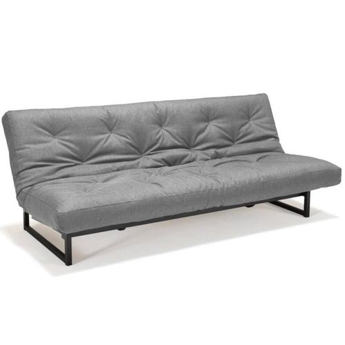 Innovation Living Canapé Clic-Clac Convertible Fraction Lit 140*200 Cm Capitonné Tissu Flashtex Light Grey