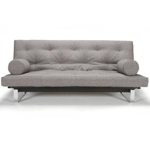 Innovation Living Canapé Convertible Clic-Clac Minimum Lit 140*200 Cm Capitonné Tissu Mixed Dance Grey