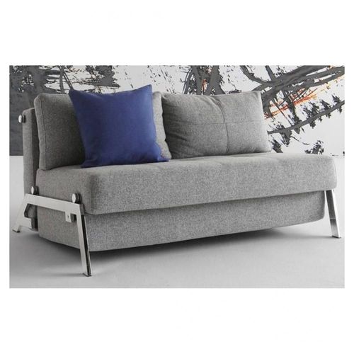 Innovation Living Canapé Lit Design Cubed 02 Chrome Convertible 200*140 Cm Tissu Twist Granite