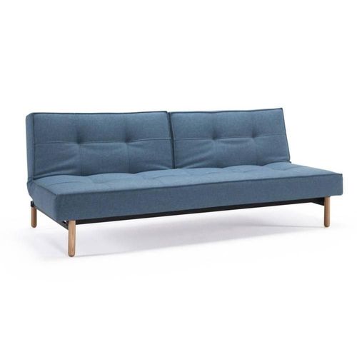 Innovation Living Canape Splitback Stem Pieds Chêne Naturel Convertible Lit 115*210 Cm Tissu Mixed Dance Light Blue
