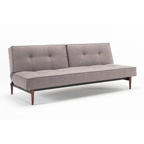 Innovation Living Canape Splitback Styletto Convertible Lit 115*210 Cm Piétement Noyer Tissu Mixed Dance Grey