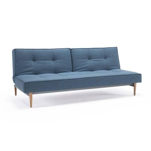 Innovation Living Canape Splitback Styletto Pieds Chêne Naturel Convertible Lit 115*210cm Tissu Mixed Dance Light Blue