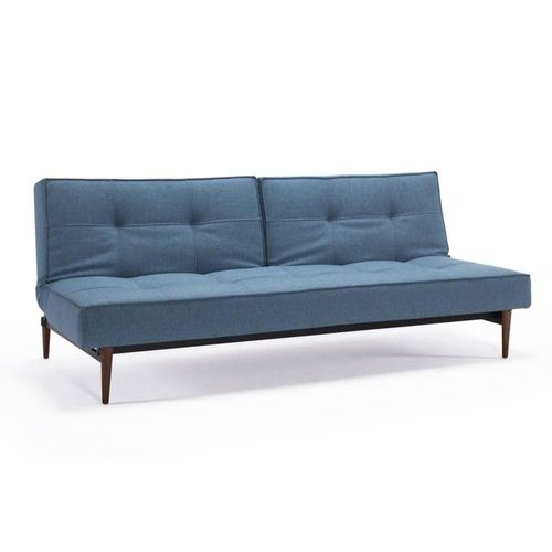 Innovation Living Canape Splitback Styletto Convertible Lit 115*210 Cm Piétement Noyer Tissu Mixed Dance Light Blue
