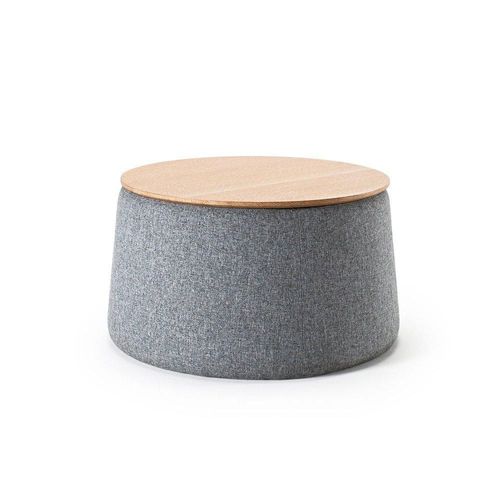 Innovation Living Table Basse Design Stone 70*43cm Tissu Twist_Granite Plateau En Chêne