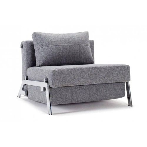Innovation Living Fauteuil Design Sofabed Cubed 02 Chrome Twist Granite Convertible Lit 200*90 Cm