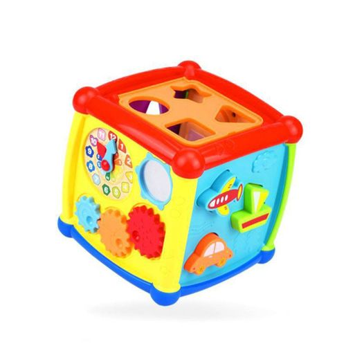 Boîte D'Activités 6 + 1 Face, Musique Éducative Précoce, Roulement À Billes, Bloc De Tambour, Sport, Ville, Jouets Montessori, Animaux De La Forêt
