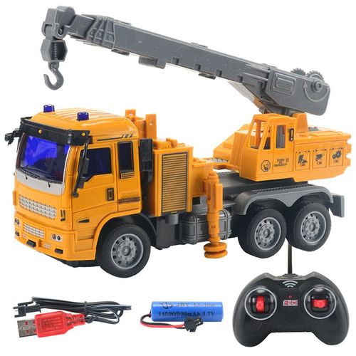 Mini Bulldozer Télécommandé 1:32, Jouet En Plastique, Camion À Benne Basculante, Grue, Pelle, Modèle De Véhicule Électrique, Cadeau