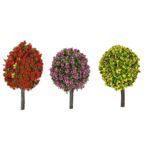 Arbres Miniatures Diorama En Forme De Boule, 30 Pièces, Mélange De 3 Couleurs, Aménagement De Train, Paysage De Jardin