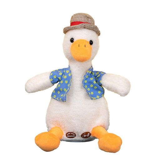 Jouet En Filet De Canard, Sculpture De Canard Rouge, Peut Apprendre À Parler Et À Jouer, Répéteur De Musique, Poupée Mignonne, Cadeau Pour Enfant