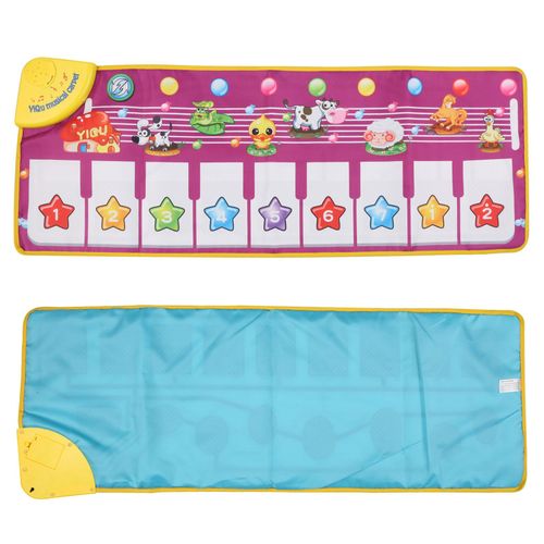 Tapis De Jeu Musical Tactile, Jouet D'Éducation Précoce, 9 Touches, Clavier De Piano Et 5 Sons D'Animaux, Couverture Musicale Pour Enfants, Tapis De Danse
