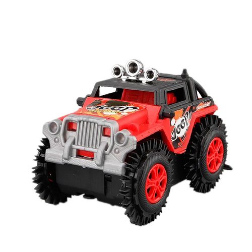 Jouet De Voiture Électrique Pour Enfants, Modèle De Voiture À Rabat, Puzzle De Dessin Animé, Camion À Benne Tout-Terrain, Escalade De Roche, Véhicule Bleu