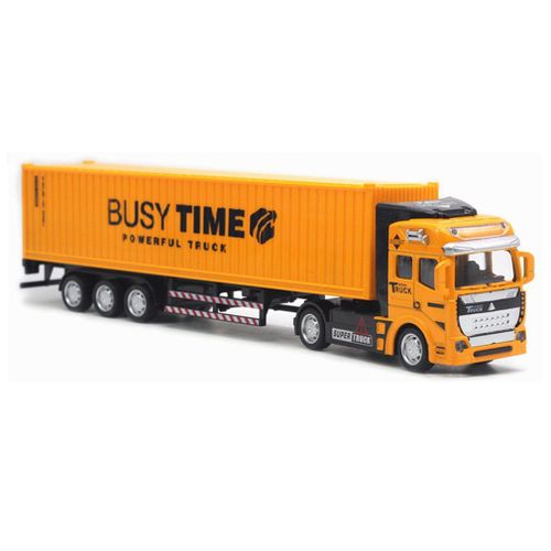 Modèle De Camion De Transport De Conteneur Moulé Sous Pression, Modèle De Véhicule De Séparation Du Corps En Retrait, Porte Pouvant Être Ouverte, Collection De Cadeaux Pour Enfants, 1/48