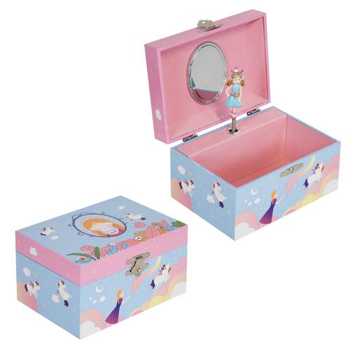 Boîte À Musique Princesse Rose Pour Filles, Rangement De Bijoux, Boîte À Musique Exquise, Mécanisme, Cadeau D'anniversaire De Noël Pour Enfants, Décoration De La Maison