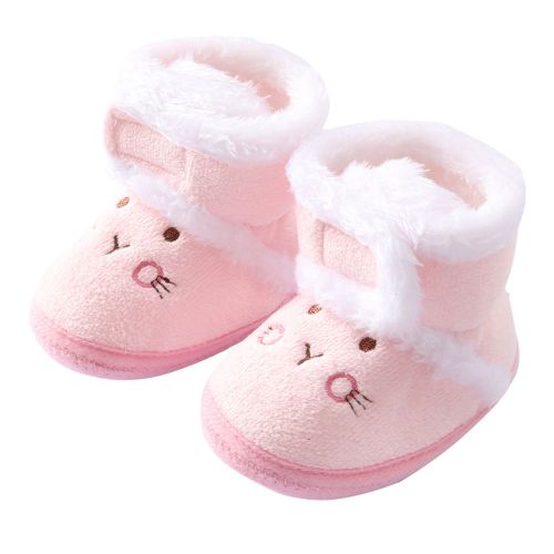 Jolies Chaussures D'Hiver Pour Nouveau-Né, Bottes Chaudes Pour Bébés Filles Et Garçons, Décontractées, Semelle Souple, Fourrure, Bottines De Neige Pour 6 À 18 Mois