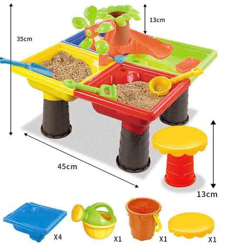 Table De Sable Et D'Eau Pour Enfants, Ensemble De Jouets De Plage En Plein Air, Costume De Plage, Bac À Sable D'Été