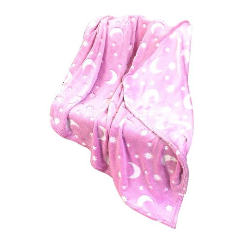 Couvertures Lumineuses Chaudes En Flanelle Pour Enfants, Draps Imprimés Nuit Fluorescente, Étoiles, Lune, Loisirs, Cadeau De Noël