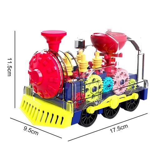 Jouet De Train Électrique Transparent, Voiture Avec Musique Légère Clignotante, Engrenage Mécanique Rotatif, Jouet D'éducation Précoce, Cadeau Pour Enfants