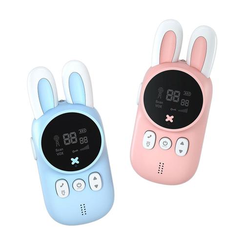 Mini Talkie-Walkie Pour Enfants, 2 Pièces, Mignon Lapin, Émetteur-Récepteur Portable, Portée De 3km, Radio Uhf, Interphone, Jouet, Cadeau Pour Garçons Et Filles