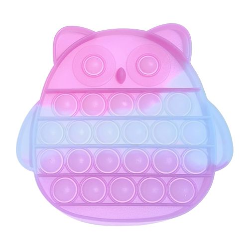 Jouet Anti-Stress En Silicone Pour Enfant Et Adulte, Bulle De Poussée Sensorielle, Hibou Dégradé, Escargot, Voiture, Lait, Thé, Autisme
