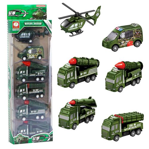 Jeu D'avion À Inertie Amusant 6 Pièces, Véhicule De Course De L'armée, Pelle Sanitaire De Ville Modèle Garçon, Avion Tracteur Jouet Cadeau